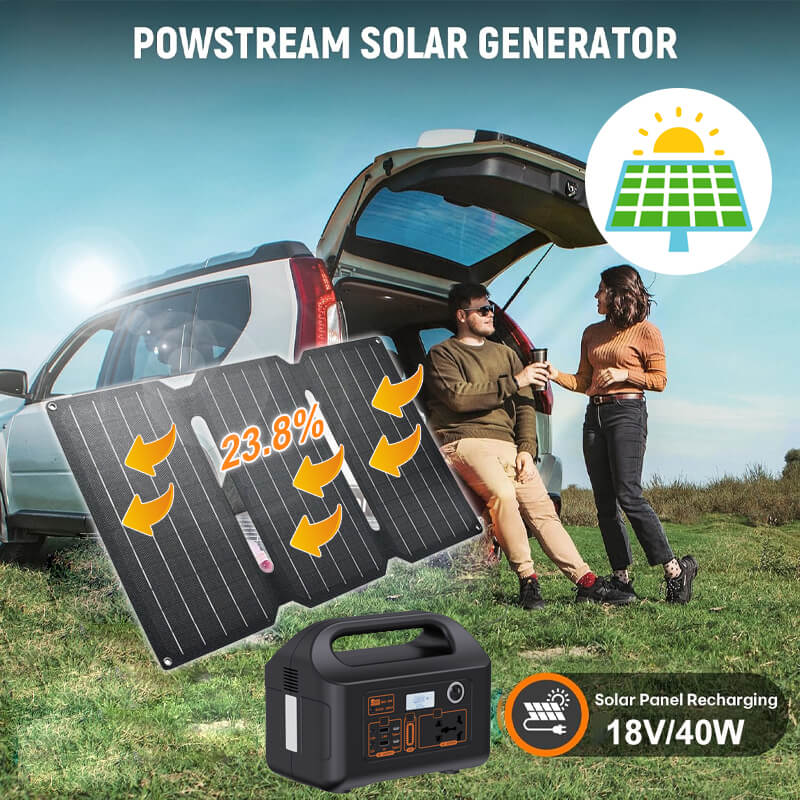 With a conversion rate of up to 23.8%, 60% higher than traditional monocrystalline silicon solar panels, 11% higher power output, and 150% higher charging speed. It also uses 18V boost, 5V voltage stabilization technology and smart restart technology, making charging more stable and harmless to charging equipment.