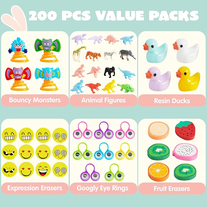 36pcs/48pcs/60pcs/80pcs/100pcs/120pcs/144pcs/160pcs/200pcs Prefilled Easter Eggs Toys and Stickers for Easter Egg Hunt, Filled with Toys Party Favors for Kids Boys Girls Easter Eggs Hunt, Basket Stuffers Fillers, Easter Egg Dye Decoration Kit
