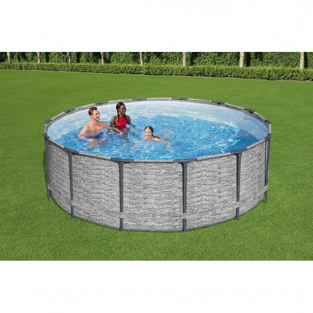 Ground Swimming Pool with Pump & Cover