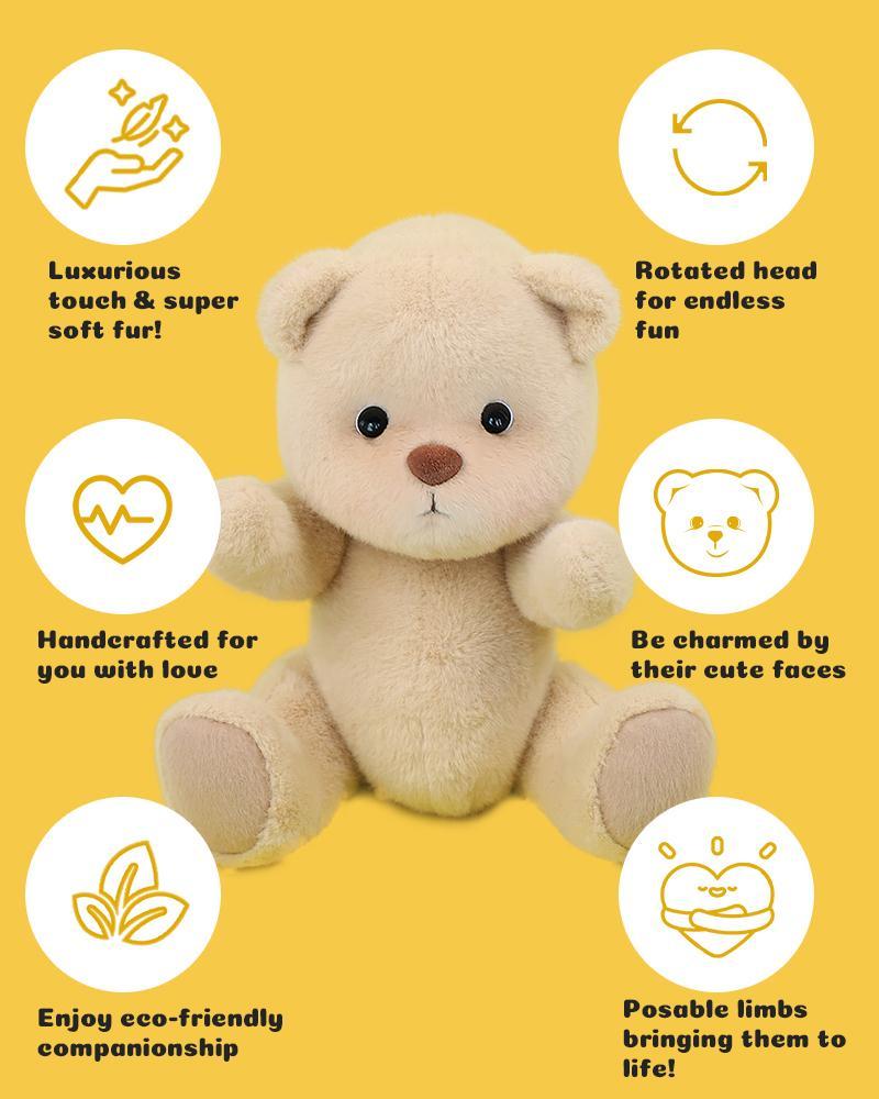 Dress Up Teddy Bear | Getahug 12 Inches Stuffed Animal for Collectible Toy Gift, Summervibes,Interchangeable Outfits Mink Hat,Blue shark,Pink Dino,Fluffy Elephant & Love Heart Sweater,Moderate Size Plushies Toy