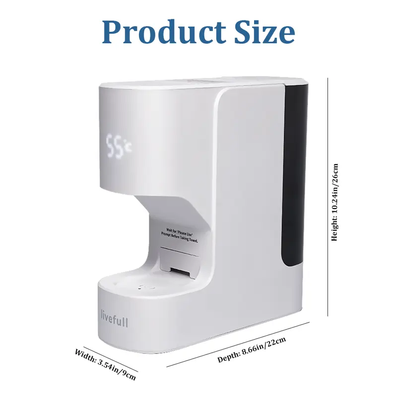 Instant Hot Towel Warmer Machine – 5s Fast Heating & Automatic Towel Dispensing