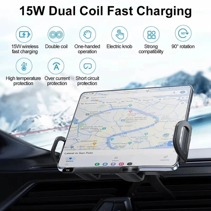 2-in-1 Wireless Car Charger & Pad / Phone Holder