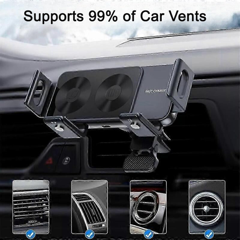 2-in-1 Wireless Car Charger & Pad / Phone Holder