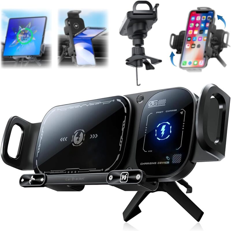 2-in-1 Wireless Car Charger & Pad / Phone Holder