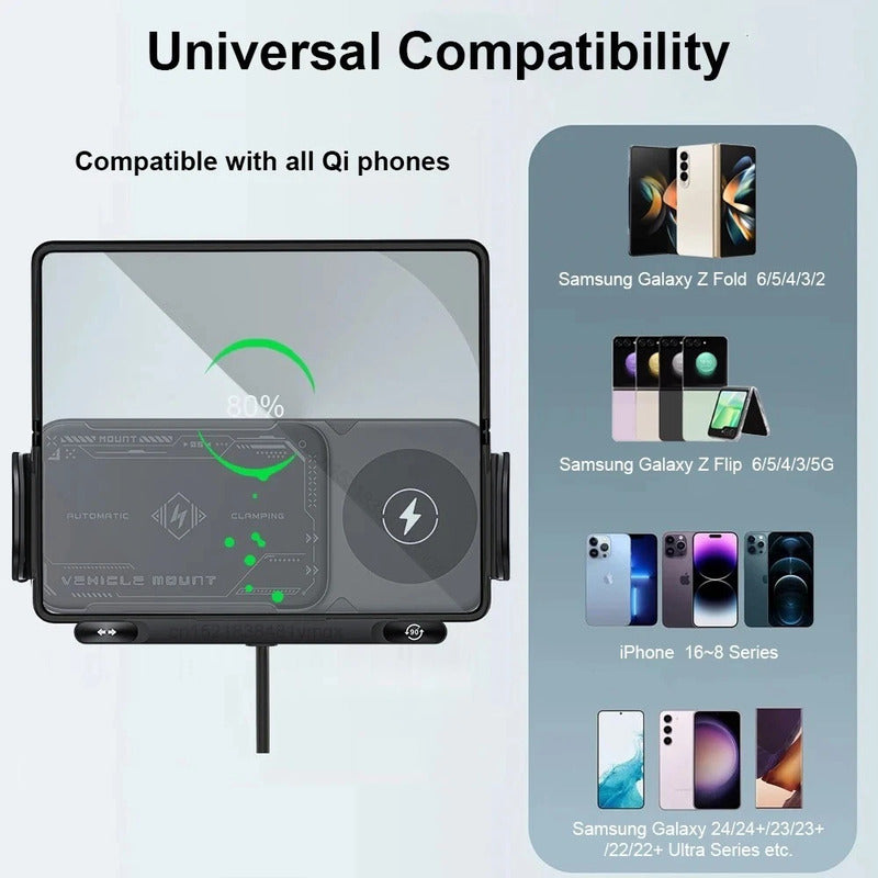 2-in-1 Wireless Car Charger & Pad / Phone Holder