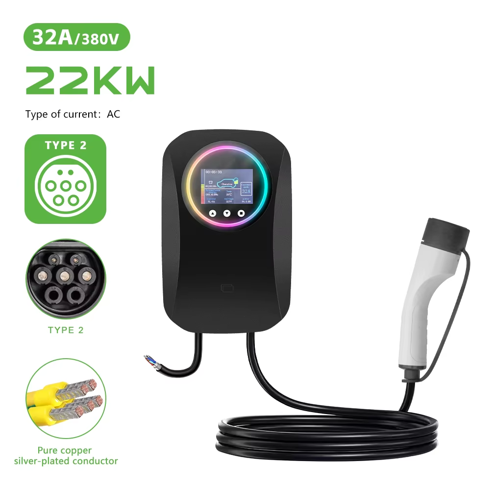 7kW Smart Type 2 EV Charger with APP Control, RFID & IP65 Waterproof Home Charging Station