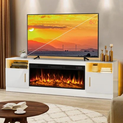70 Inch Electric Fireplace TV Stand