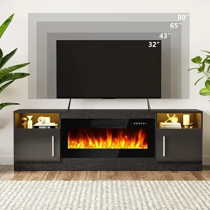 70 Inch Electric Fireplace TV Stand