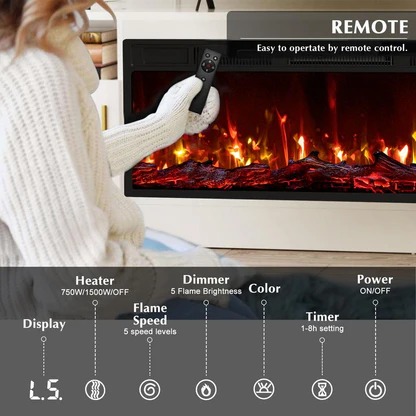70 Inch Electric Fireplace TV Stand