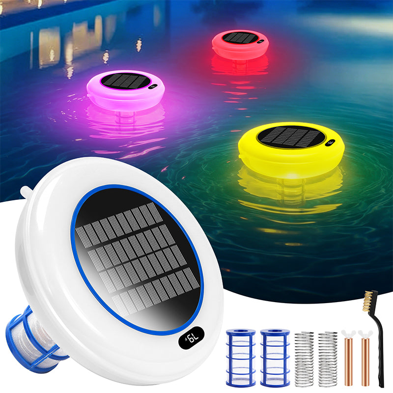 Solar Powered Pool Ionizer with LED Light