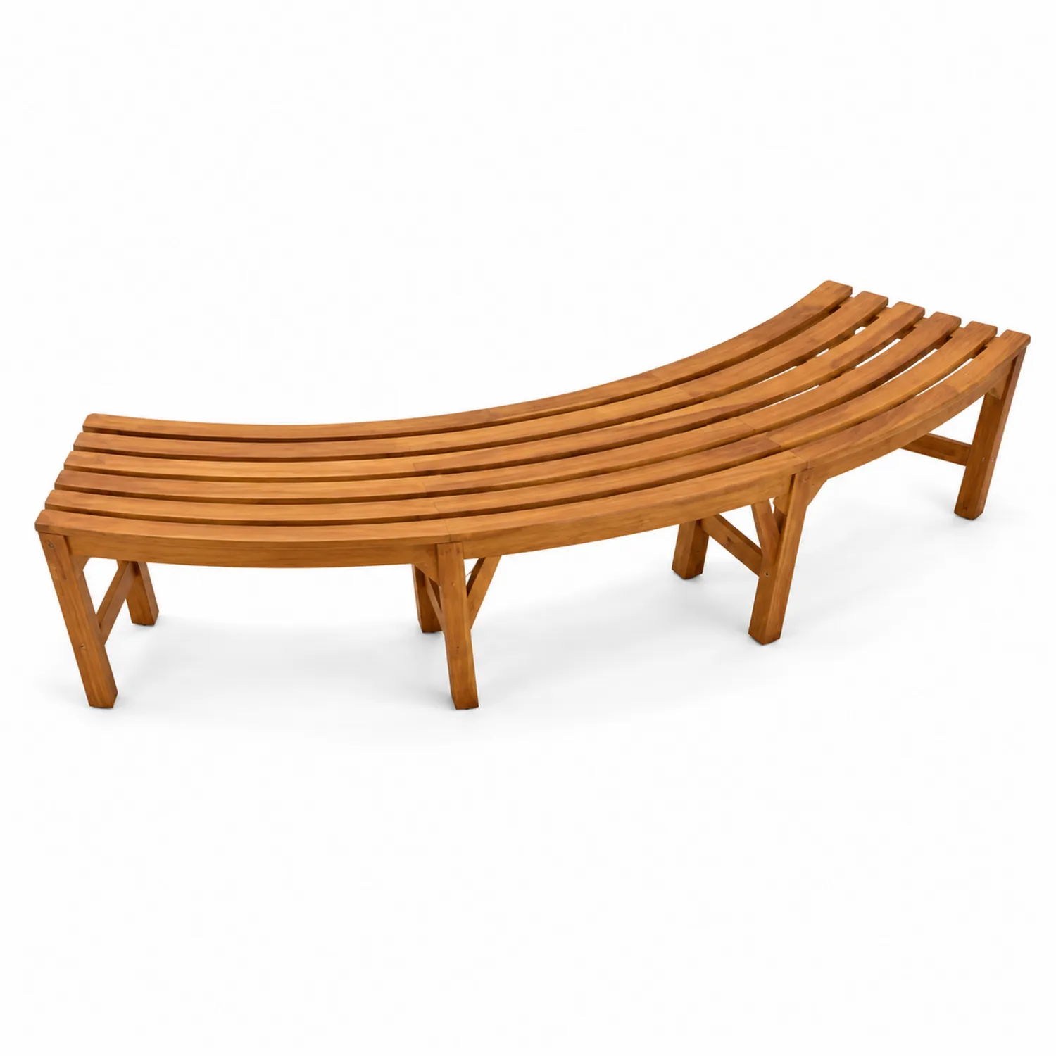 Panca da esterno in legno di acacia curvo-Veltrivoqor