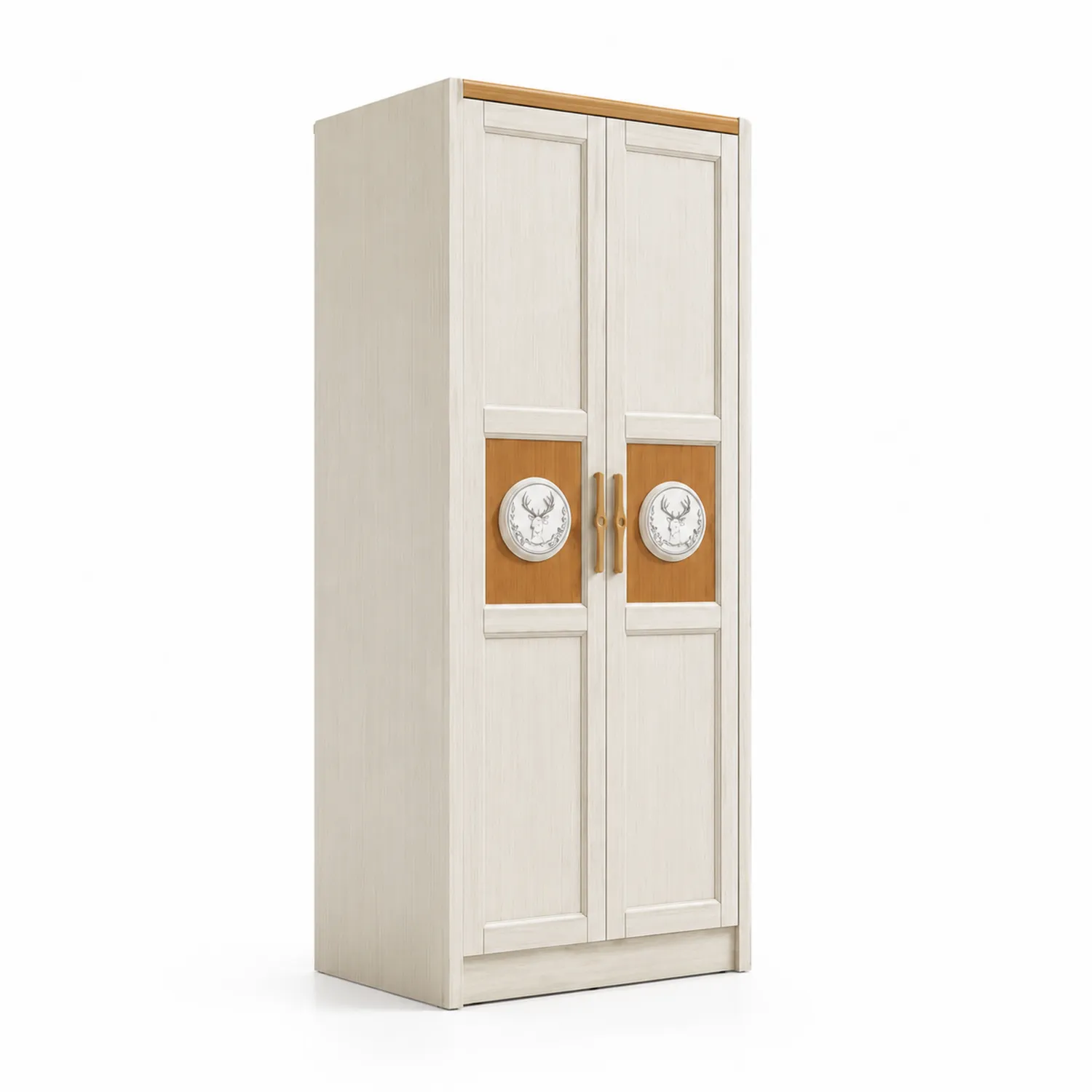 Armadio a due ante in MDF con decorazioni-Veltrivoqor