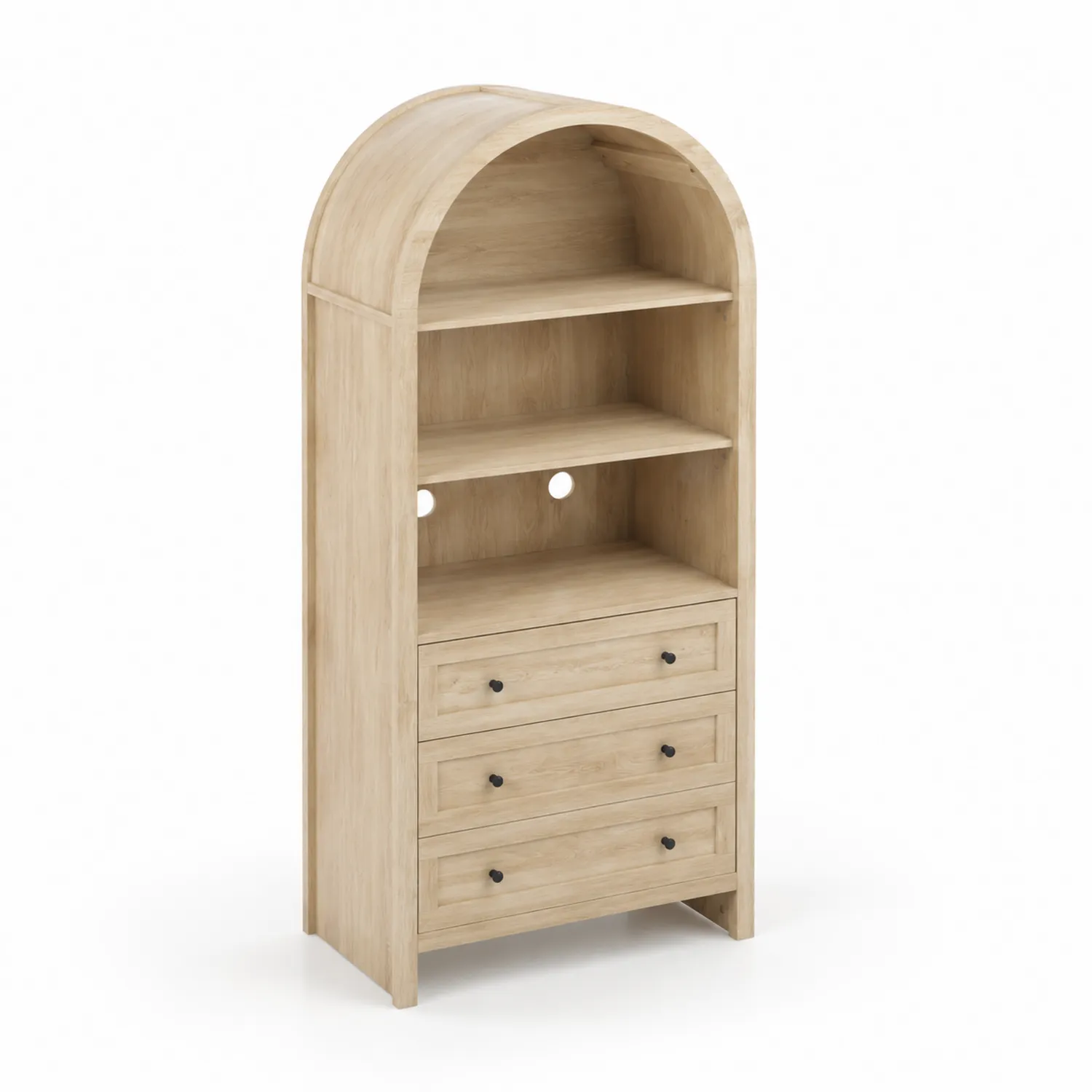 Libreria ad Arco con Cassetti in Legno di Rovere-Veltrivoqor