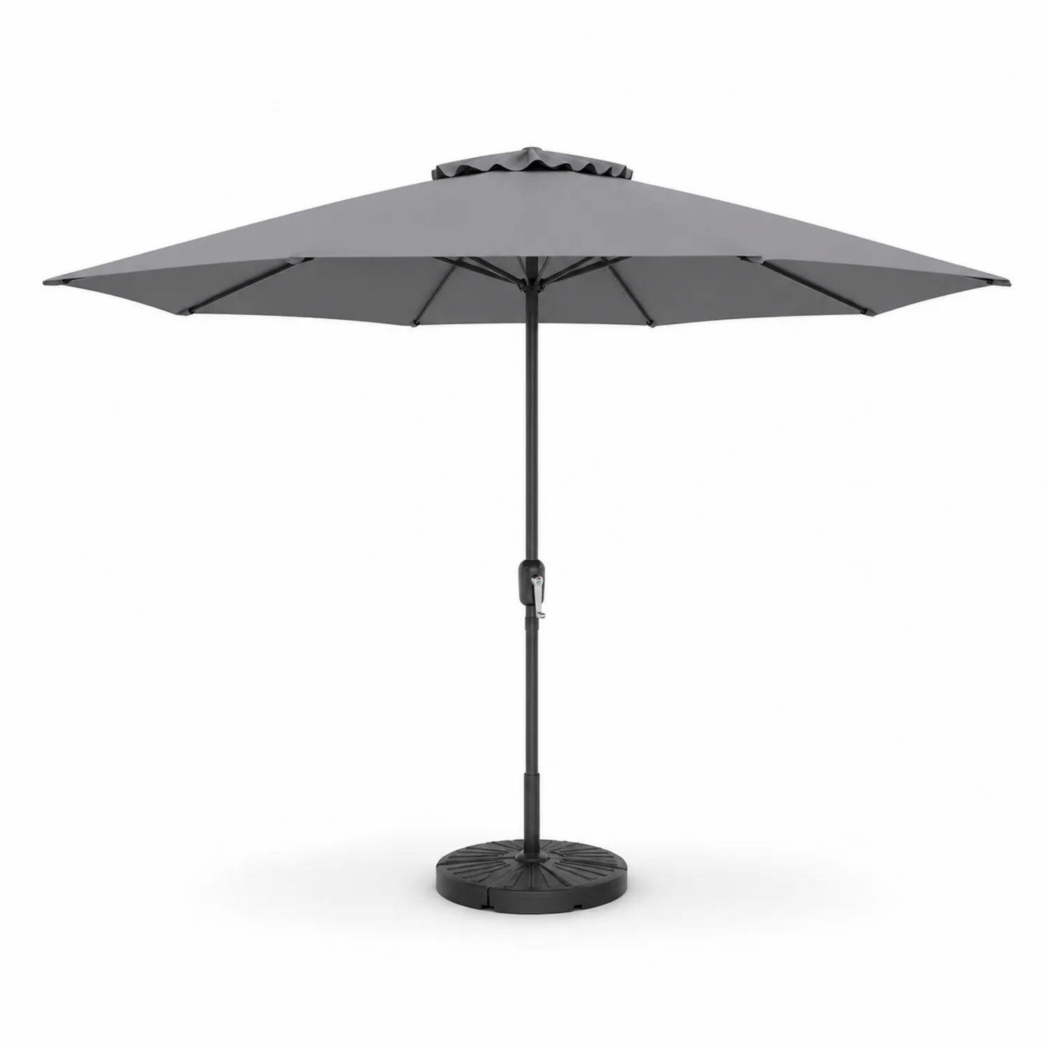 Ombrellone da Esterno Rotondo 300 cm in Poliestere Grigio-Veltrivoqor