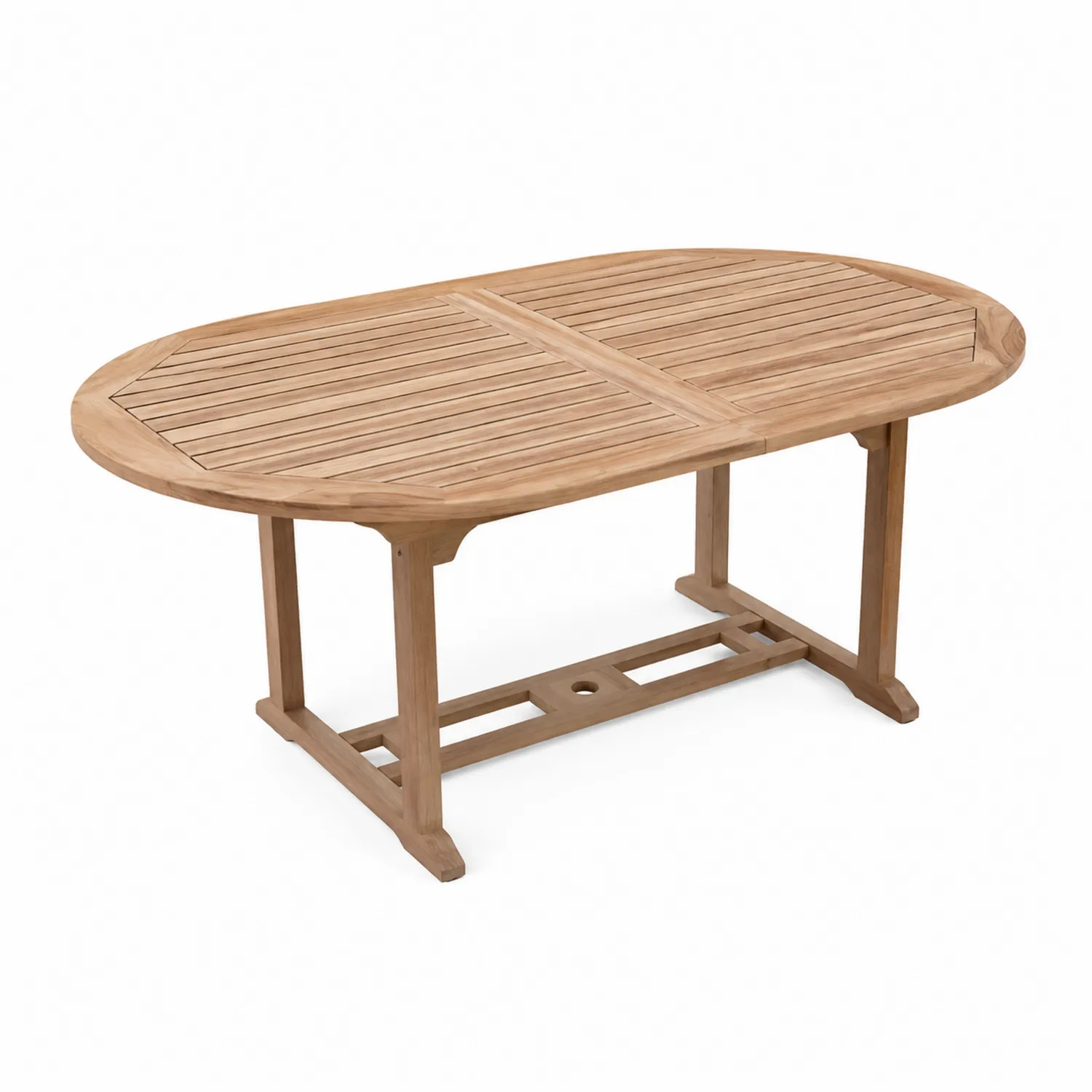 Tavolo Ovale in Legno di Teak per Esterni-Veltrivoqor