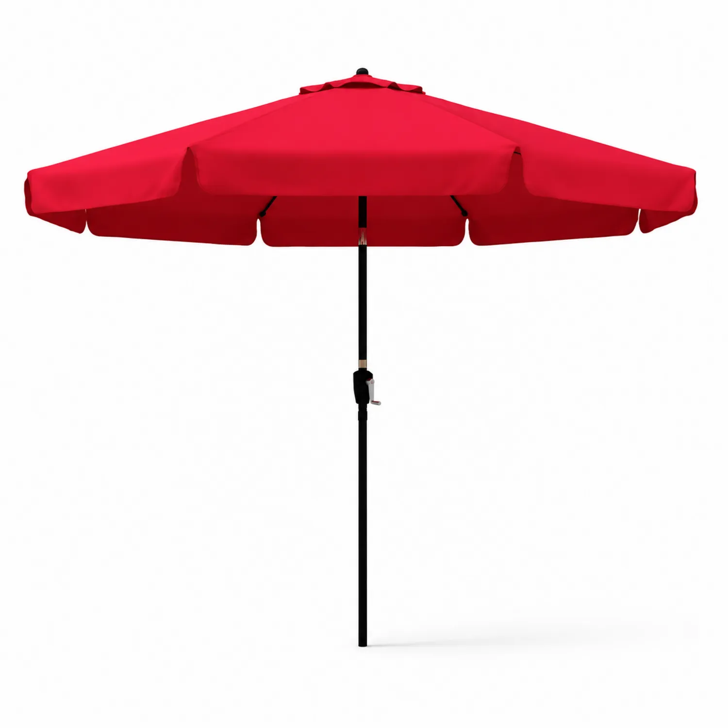 Ombrellone da Mercato Rotondo 300 cm Tessuto Acrilico Rosso Struttura in Alluminio-Veltrivoqor