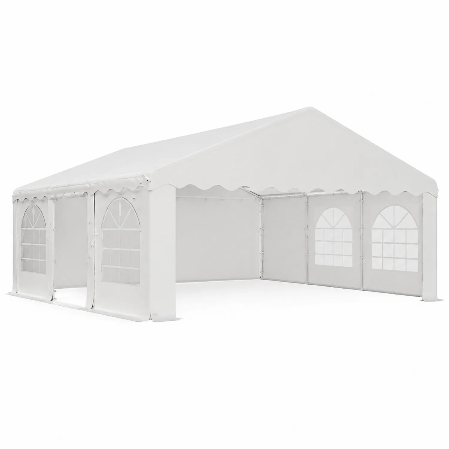 Tenda per Esterno in Acciaio e PVC Bianco 6x3 m-Veltrivoqor