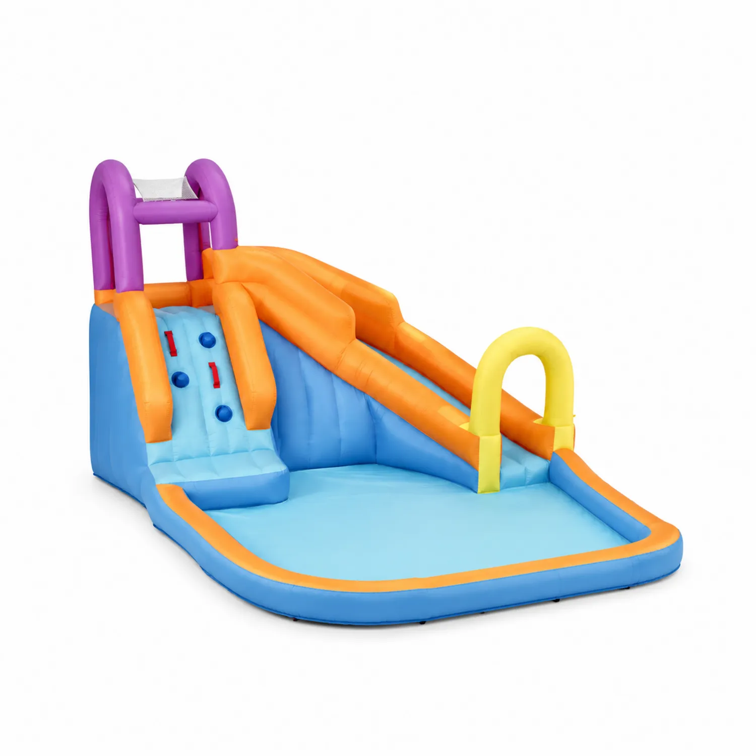 Gonfiabile per Bambini con Scivolo e Piscina in PVC Multicolore-Veltrivoqor