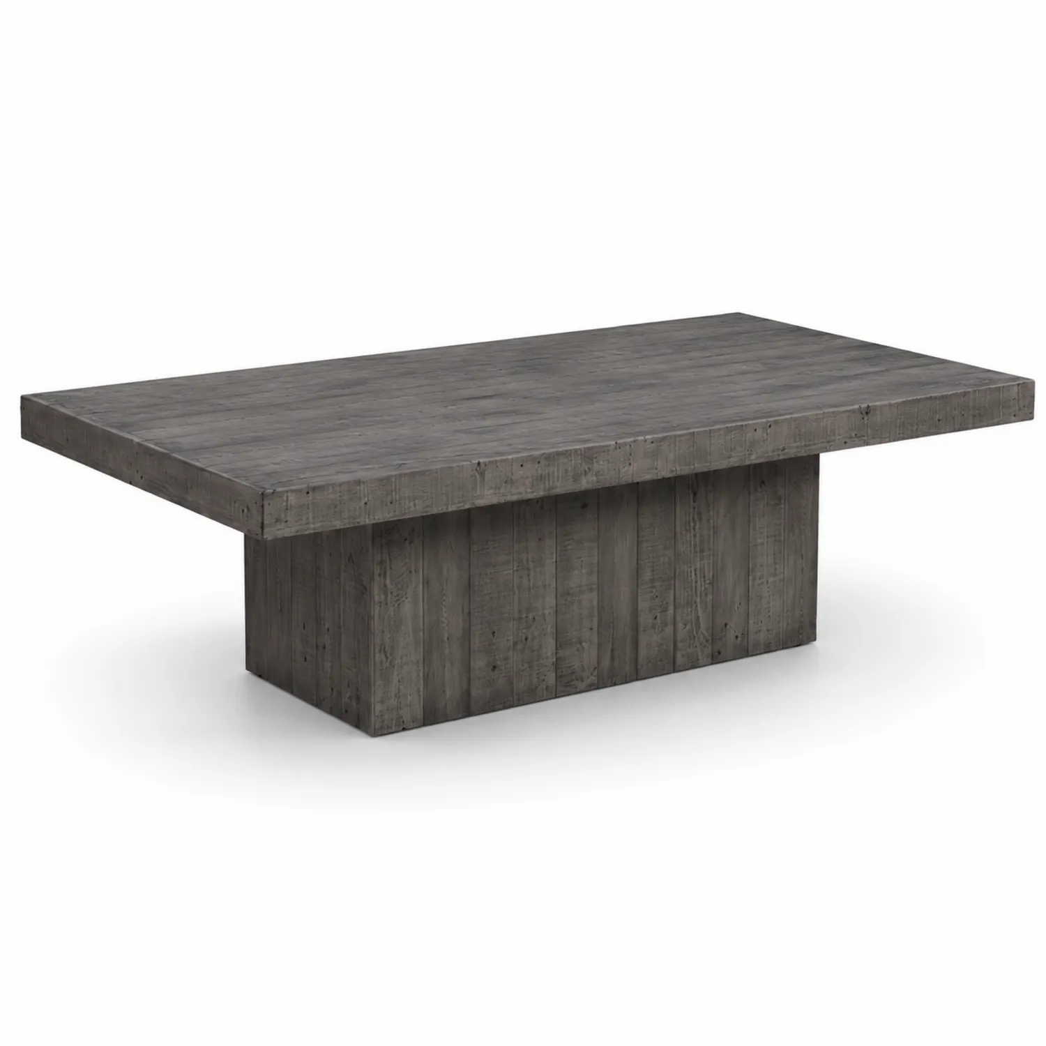 Tavolino da caffè rettangolare in legno massello grigio-Veltrivoqor