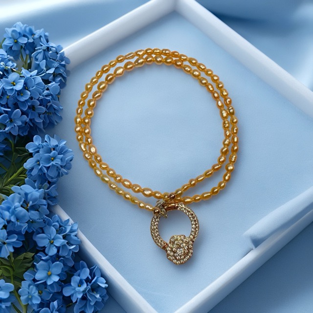 Ever-Shifting Pearls--Golden Stream & Moon Halo Multi-Wear Pearl Necklace-Yasvitti Pearl Jewelry