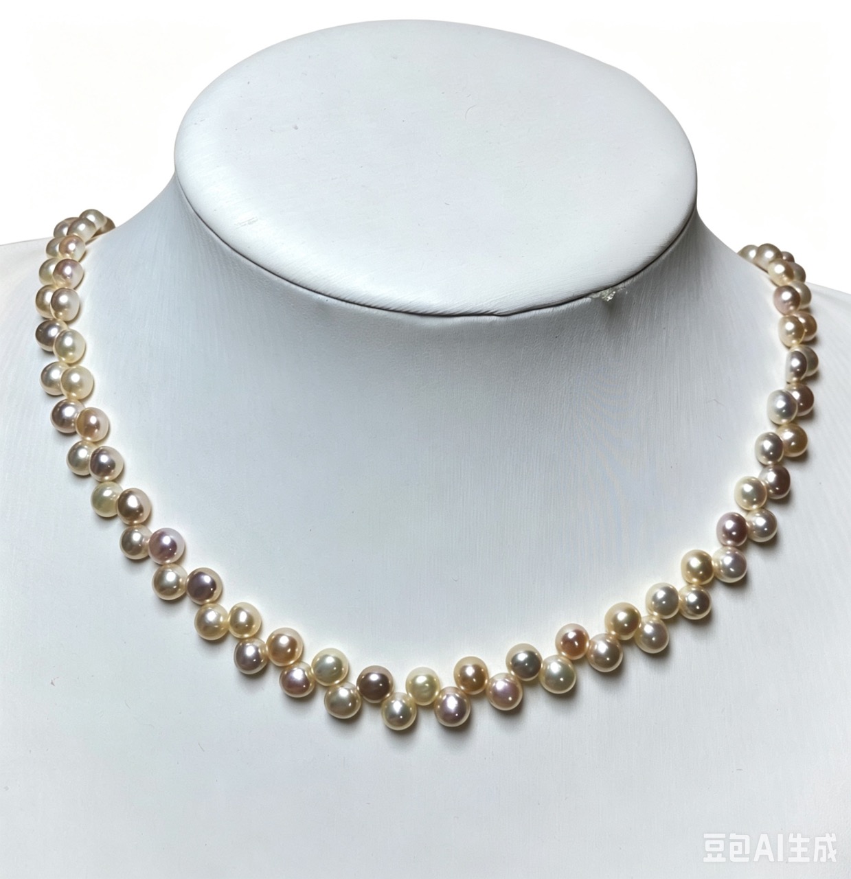 Rainbow Mickey Pearls Necklace--Handmade Rainbow Iridescent Mickey Pearl Necklace-Yasvitti Pearl Jewelry