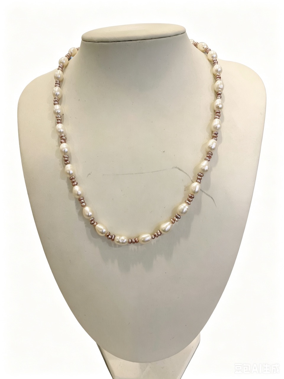 Pearlight Purple Mist--White Pearl AAAA+ Necklace With Mini Baroque-Yasvitti Pearl Jewelry