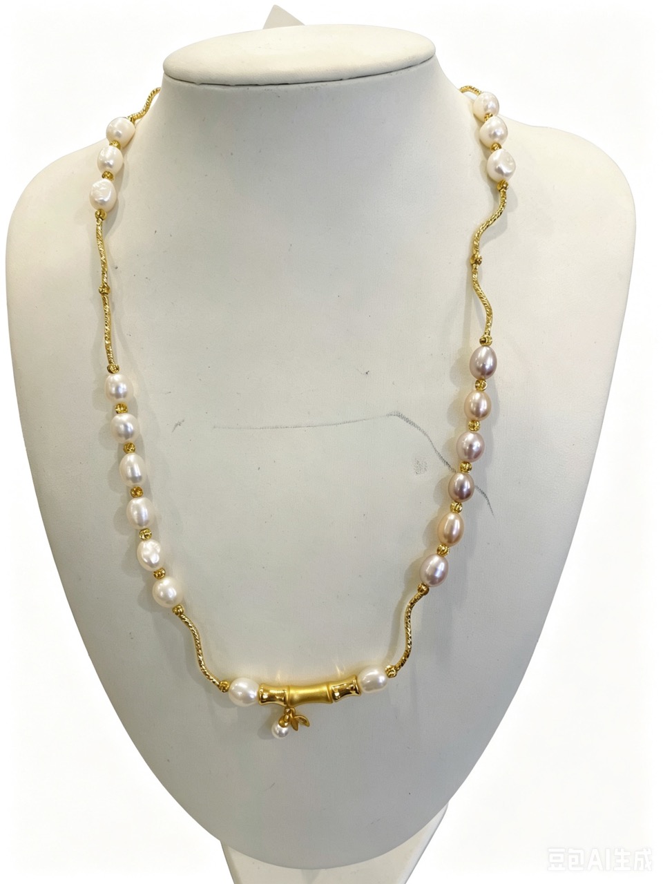 Ocean Heart Pearl Tide--AAAAA+ quality 7mm Natural freshwater pearl necklace with a silver-set aquamarine heart pendant