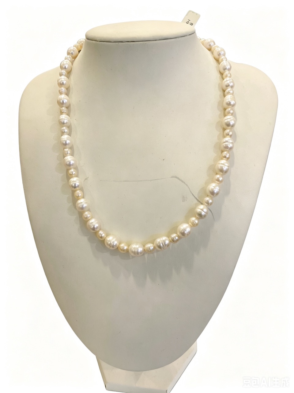 Lucky Gourd & Linked Pearls--White Pearl AAAA+ Necklace With Mini Baroque-Yasvitti Pearl Jewelry