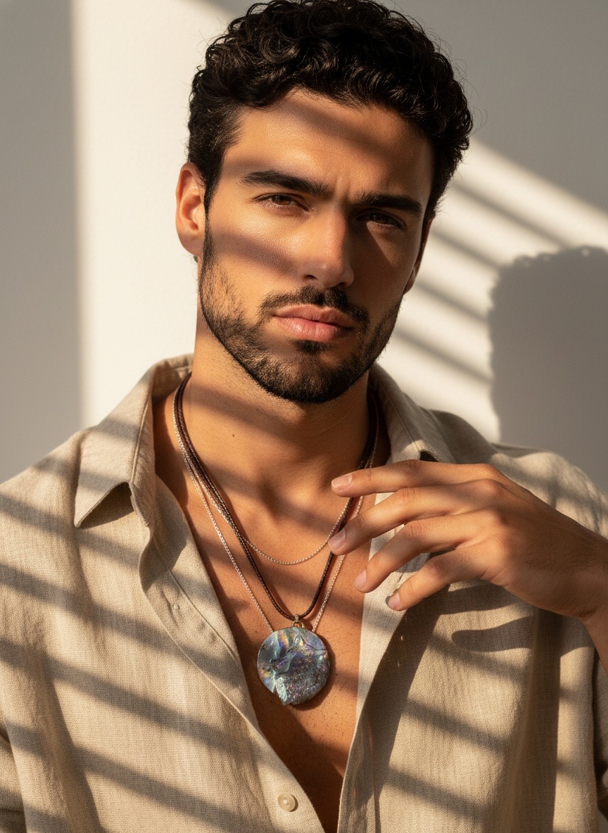 Shadow of the Frost Wolf- leather rope necklace with frost Wolf King labradorite pendant-Yasvitti Pearl Jewelry