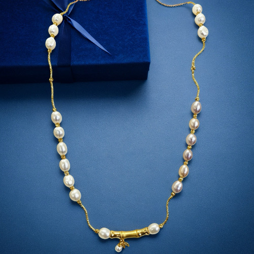 Ocean Heart Pearl Tide--AAAAA+ quality 7mm Natural freshwater pearl necklace with a silver-set aquamarine heart pendant