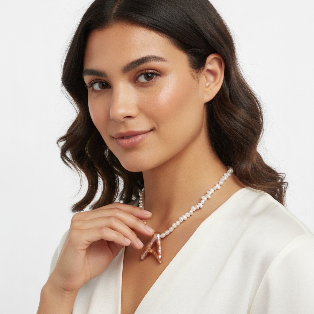 Lavender Sunset A Baroque Choker--AAAAA+ Lavender Baroque Initial Pearl Necklace | 925 Sterling Silver Buckle