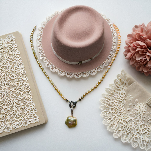 Ever-Shifting Pearls--Golden Stream & Moon Halo Multi-Wear Pearl Necklace-Yasvitti Pearl Jewelry