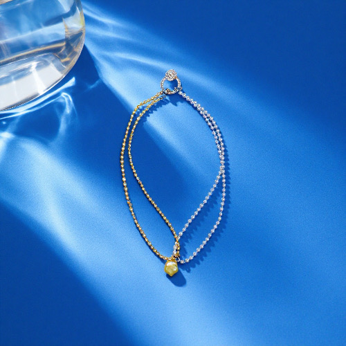 Ever-Shifting Pearls--Golden Stream & Moon Halo Multi-Wear Pearl Necklace-Yasvitti Pearl Jewelry