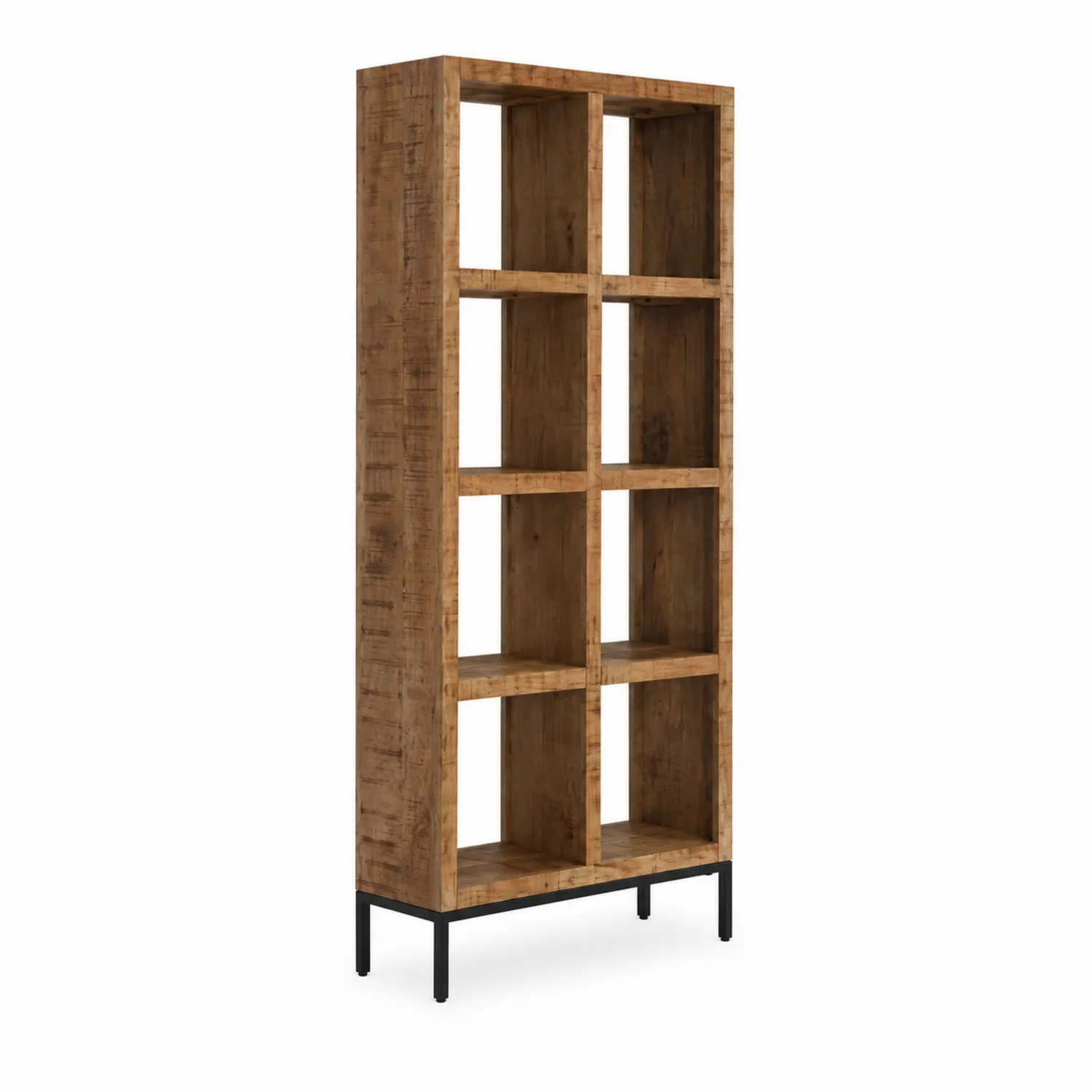 Étagère en bois et métal 9 compartiments-rusticvillae