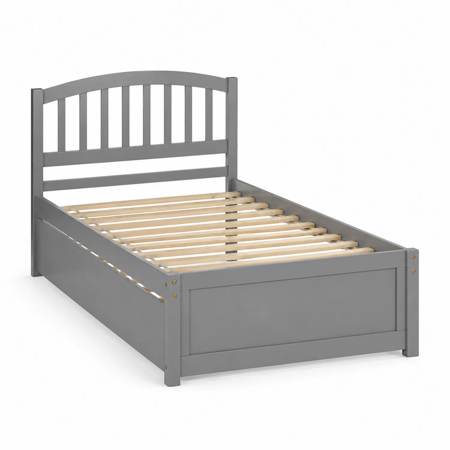 Lit Simple Enfant Bois Gris 200x90 cm-rusticvillae