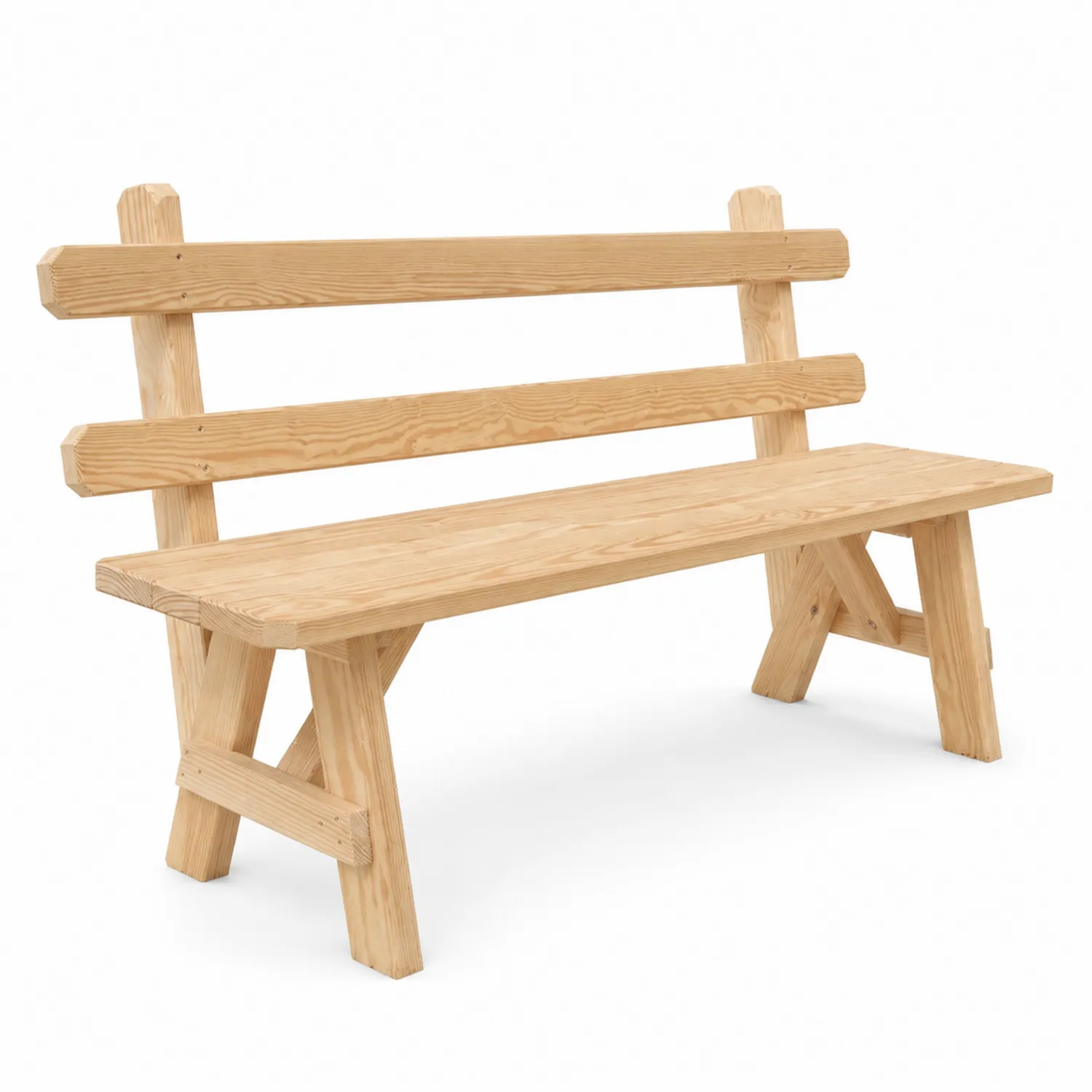 Banc en bois de pin massif 150x60x85 cm-rusticvillae