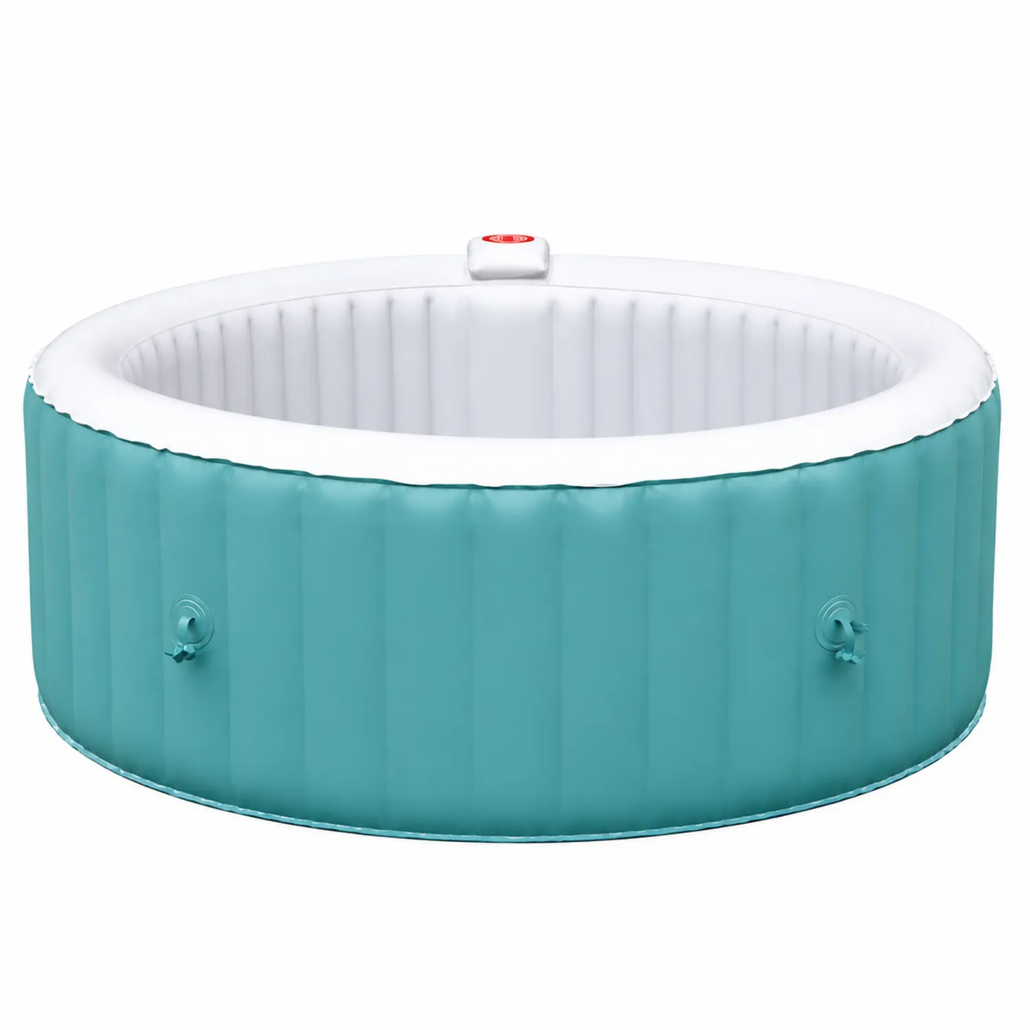 Jacuzzi Gonflable Rond 180 cm x 65 cm PVC Bleu et Blanc-rusticvillae