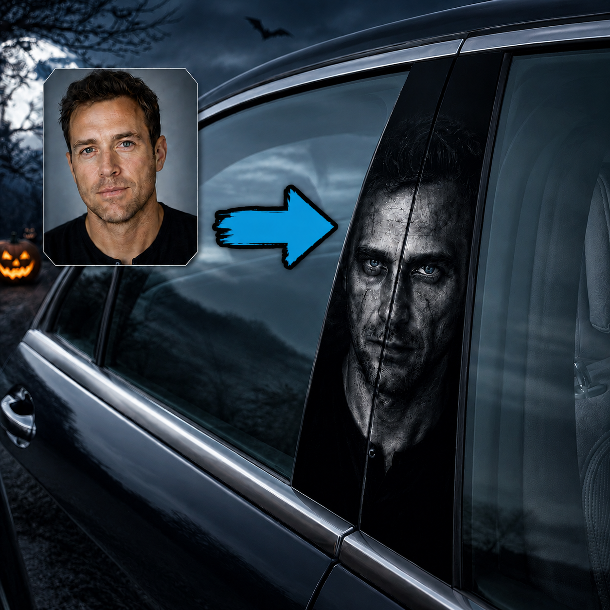Custom Car B-Pillar Stickers – Upload Your Design