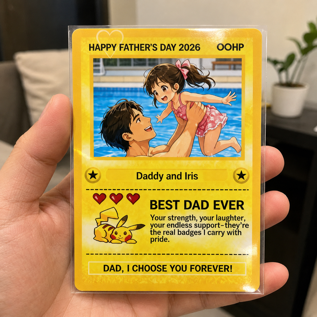 Custom Anime Dad Trading Card for Father’s Day