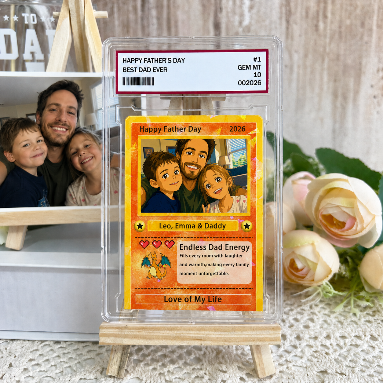 Custom Anime Dad Trading Card for Father’s Day