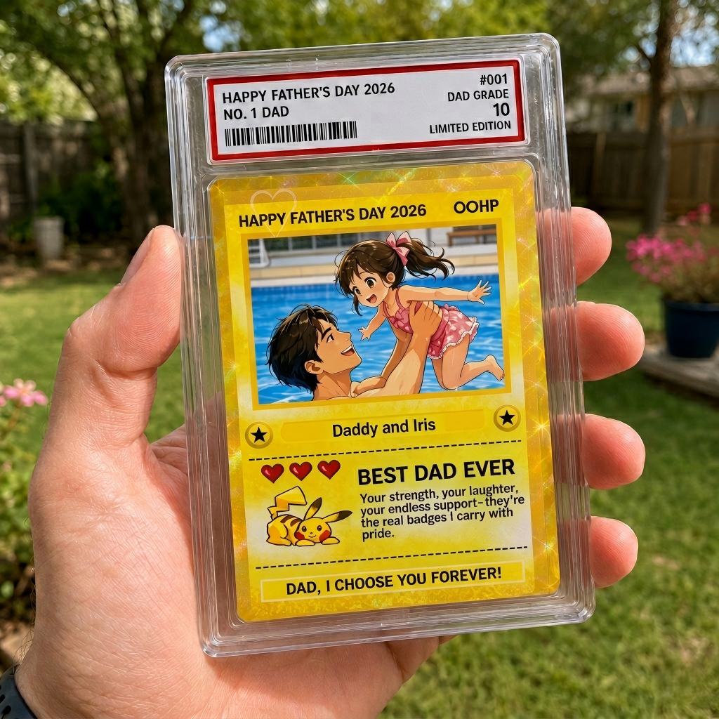 Custom Anime Dad Trading Card for Father’s Day