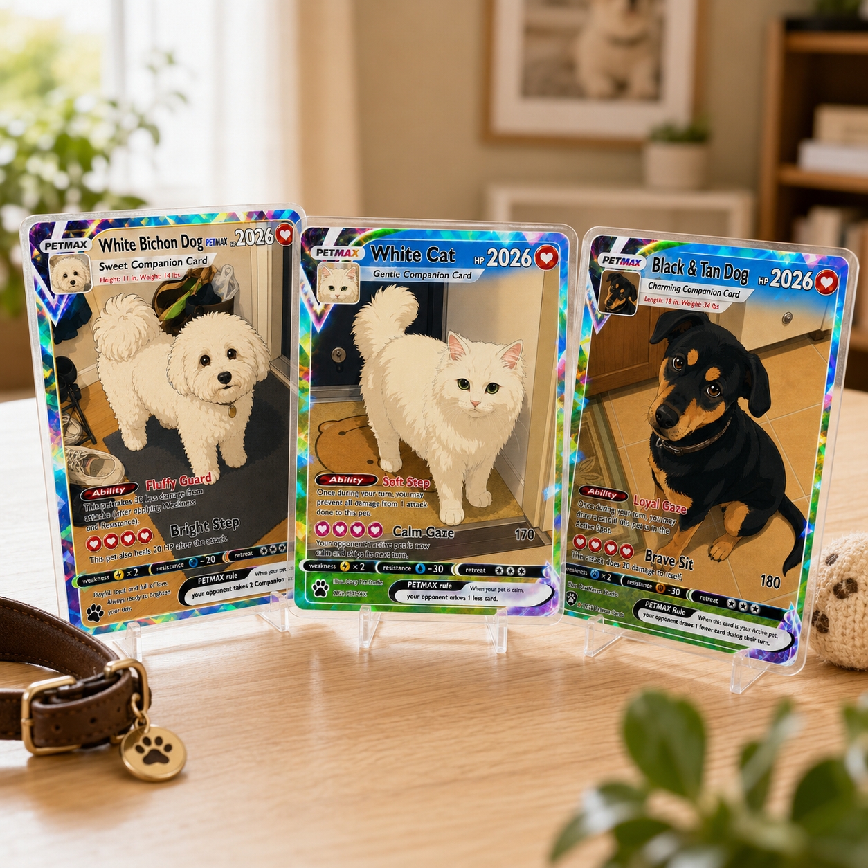 Personalized Pet Anime Trading Card from Photo – Custom Dog or Cat Card