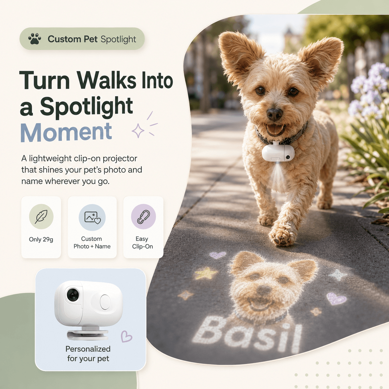 Custom Pet Projector Light