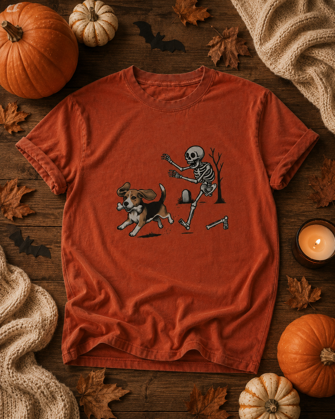 Custom Dog Halloween Shirt – Personalized Skeleton Chase Pet Tee
