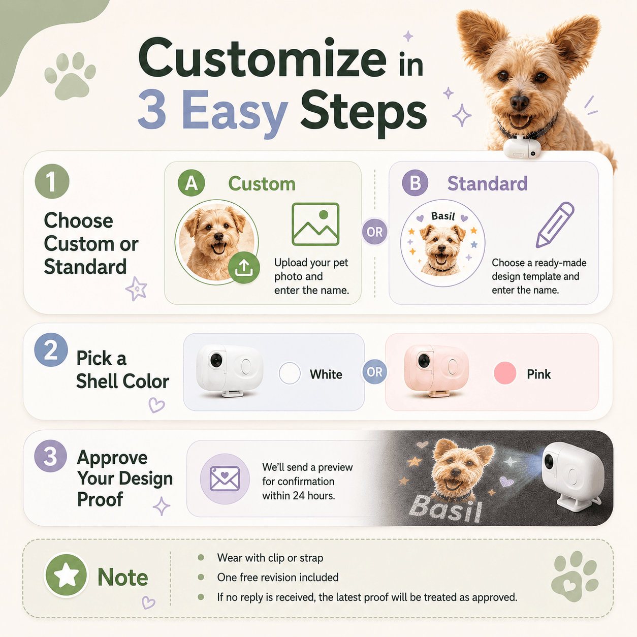 Custom Pet Projector Light