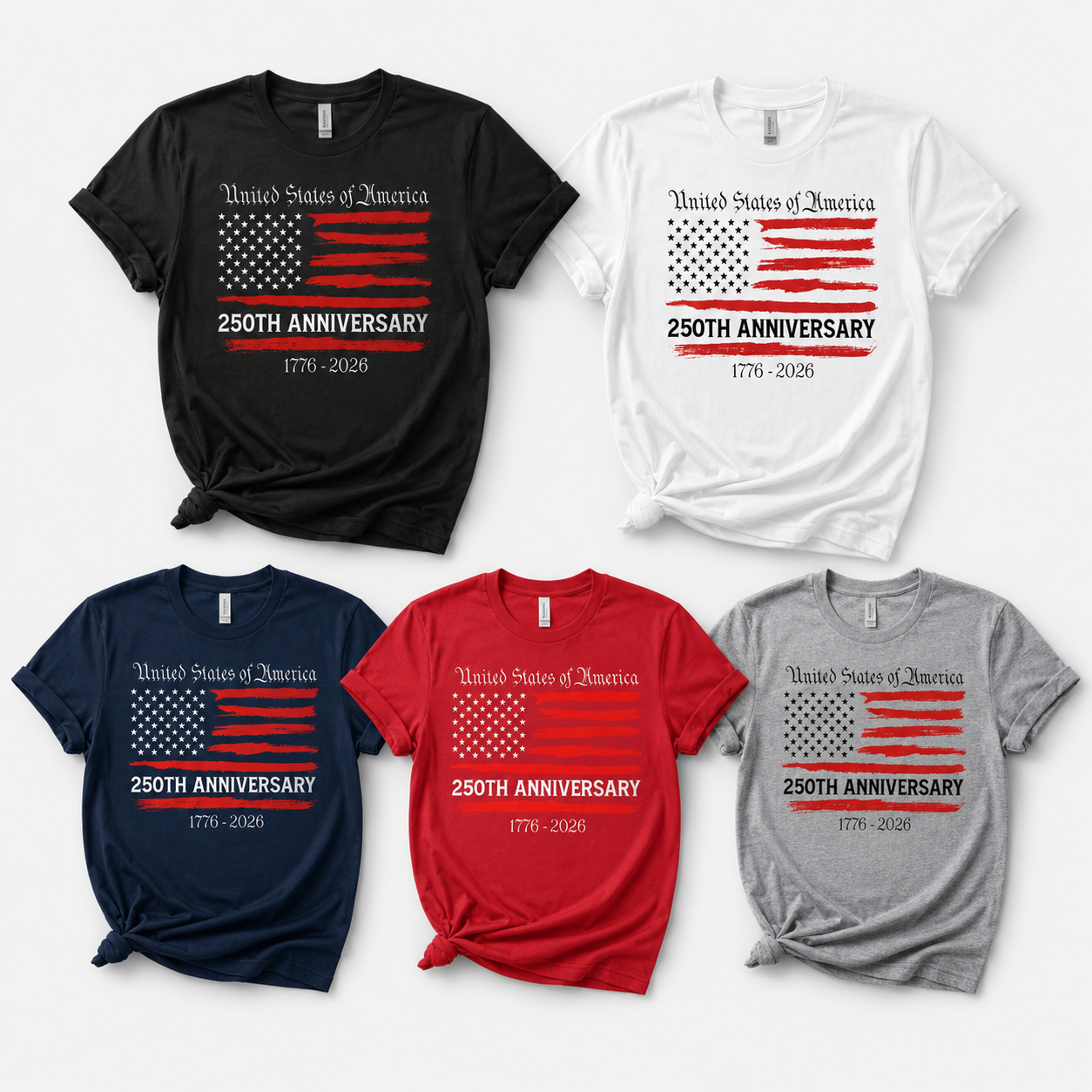 1776 2026 Patriotic T Shirt, 250 Years of American Freedom Tee