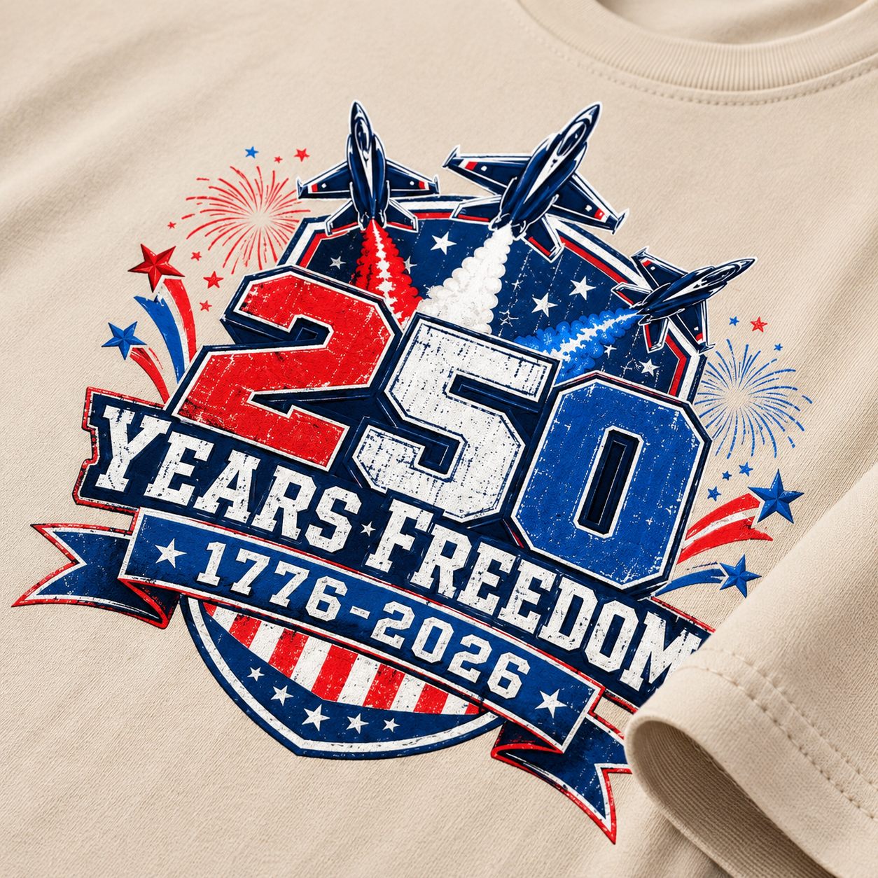250th Anniversary Patriotic Men’s Shirt, 1776 2026 Freedom Tee