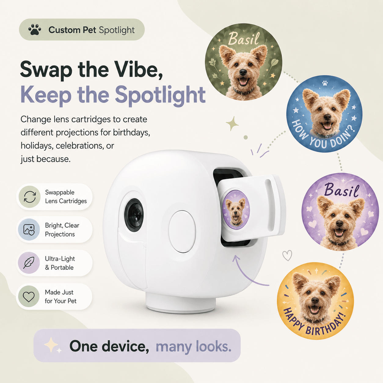 Custom Pet Projector Light