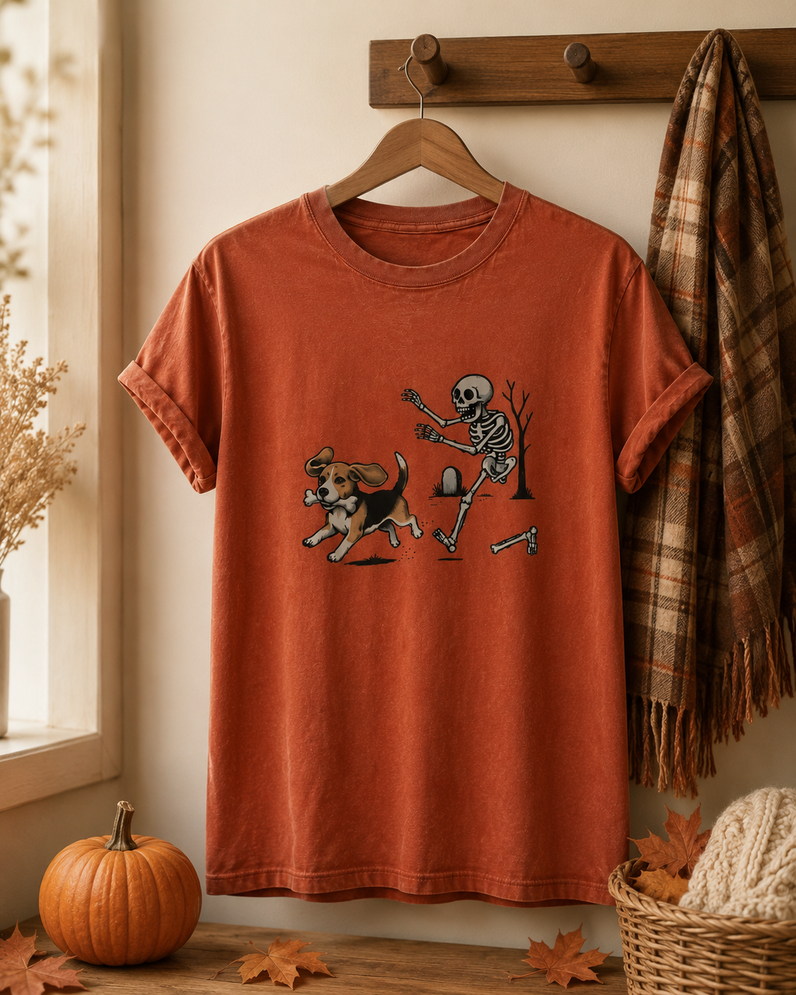 Custom Dog Halloween Shirt – Personalized Skeleton Chase Pet Tee