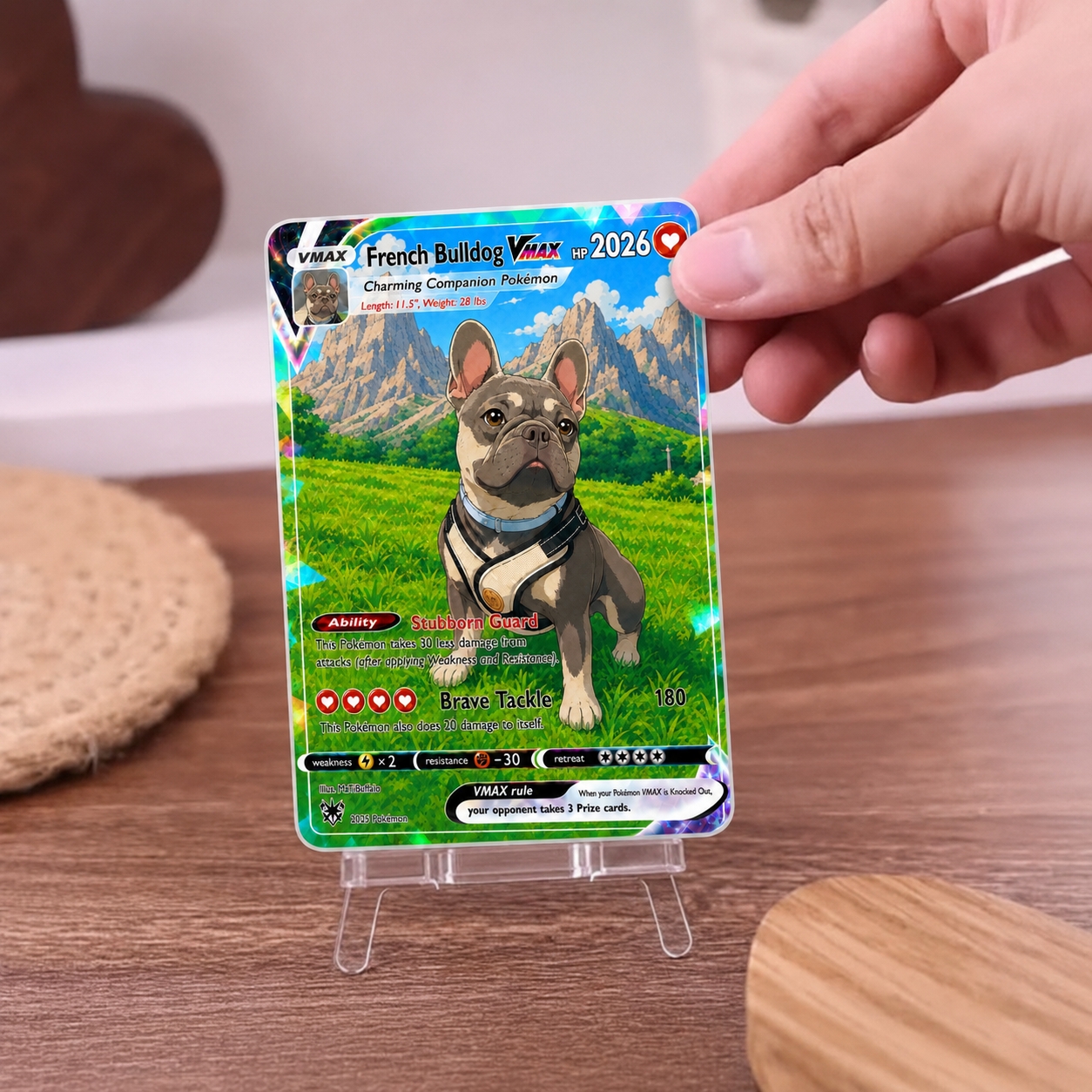 Personalized Pet Anime Card from Photo, Custom Dog or Cat Trading Card, Holographic Acrylic or Metal Wallet Card, Pet Lover Gift